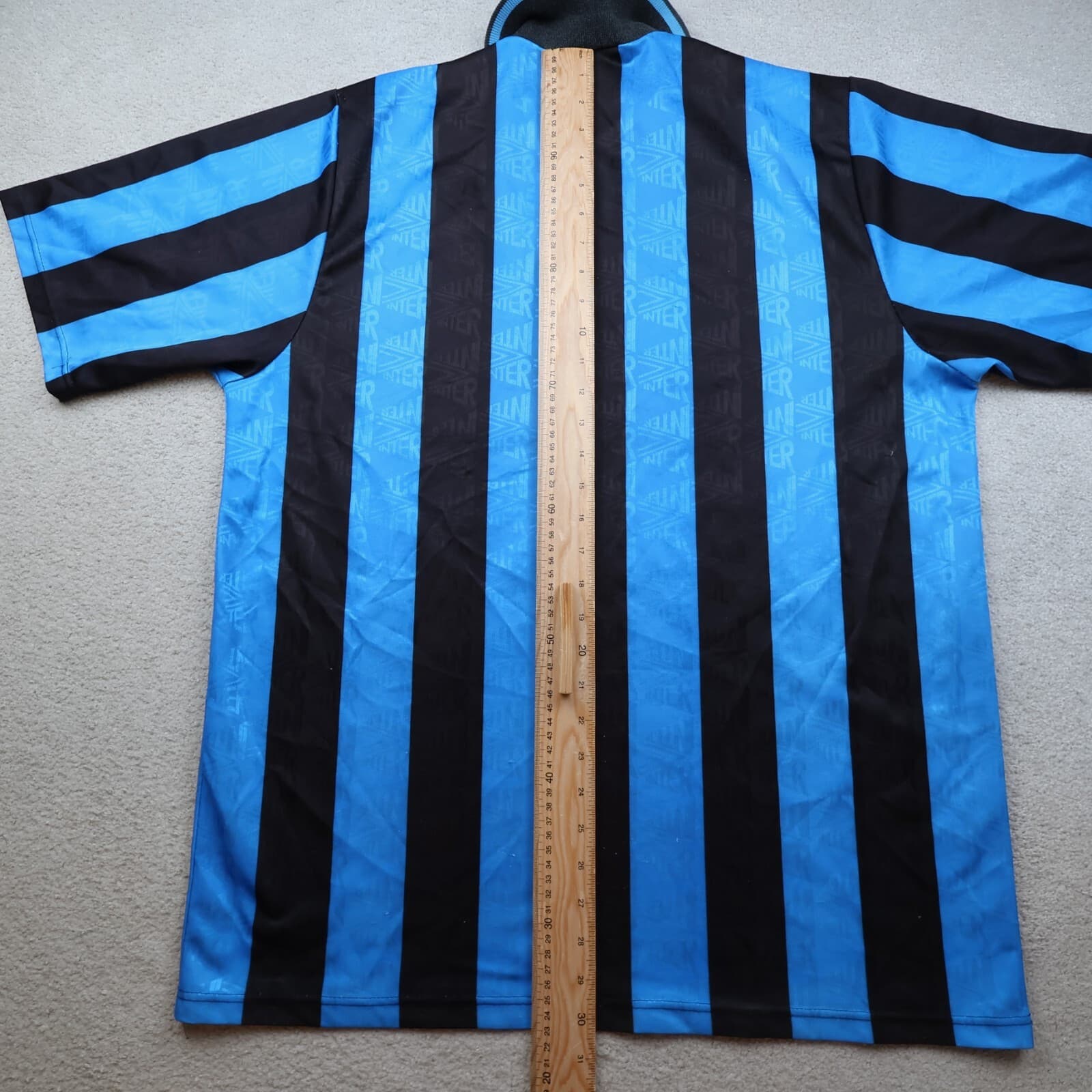 Vintage Inter Milan Shirt Large Blue Home Umbro Soccer Jersey 1992 1993 1994 90s photo 12