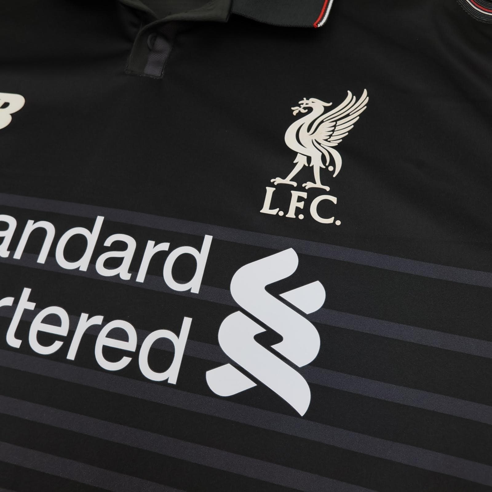 Liverpool Shirt Mens XXL Black 3rd Kit 2015 2016 Football New Balance Jersey photo 5