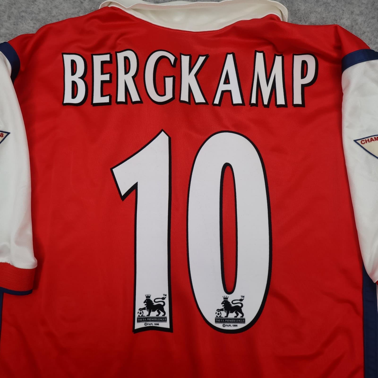 Vintage Arsenal Shirt Mens Large Home 1998 1999 Nike JVC Bergkamp 10 Jersey photo 3