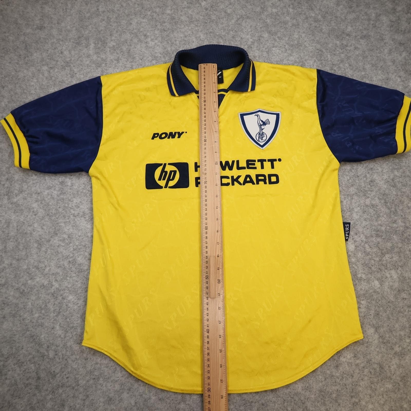 Vintage Tottenham Hotspur Shirt Mens Medium Yellow Away 1995 1997 Pony HP photo 13