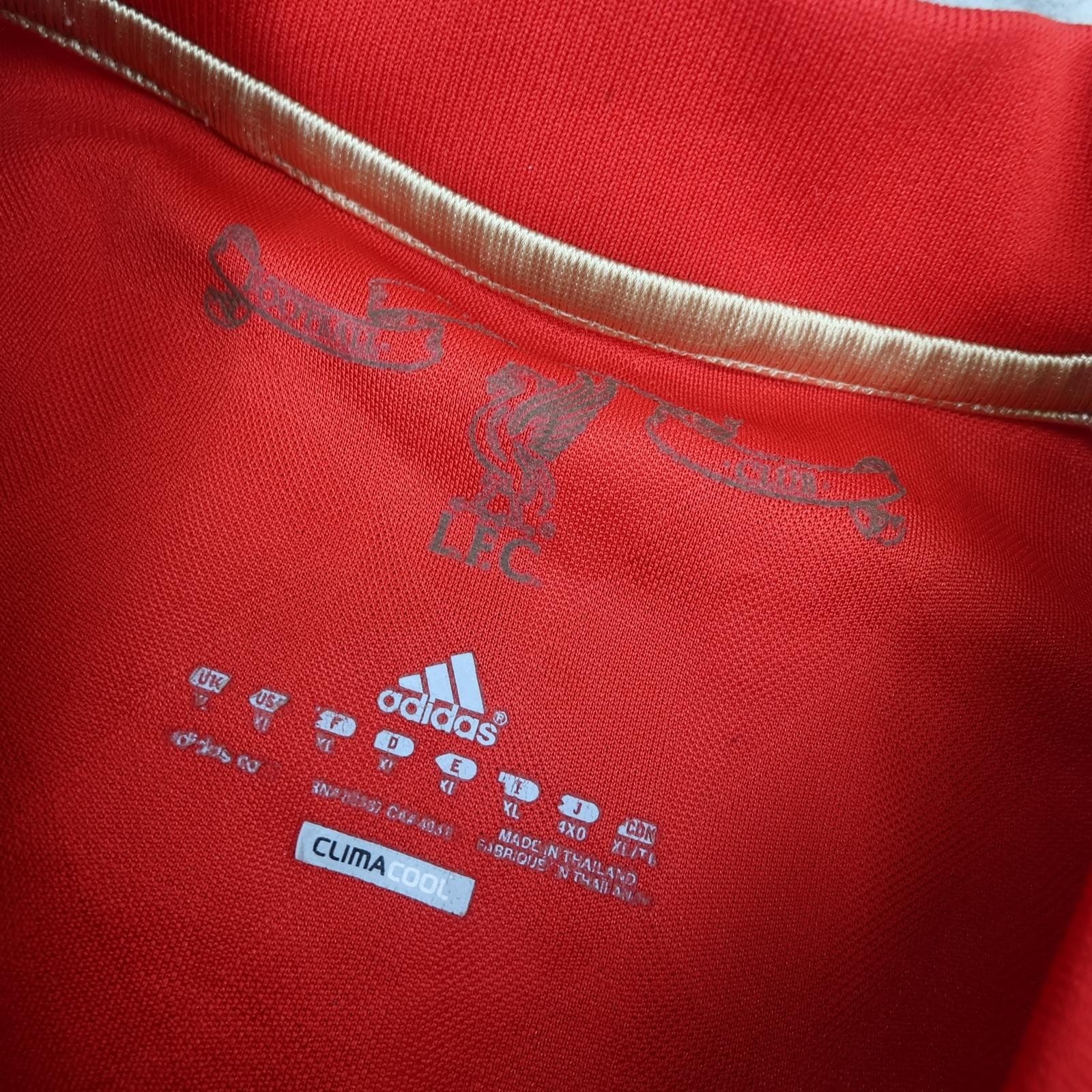 Liverpool Shirt Mens XL Red Home 2010 2012 Football Adidas Standard Chartered photo 10