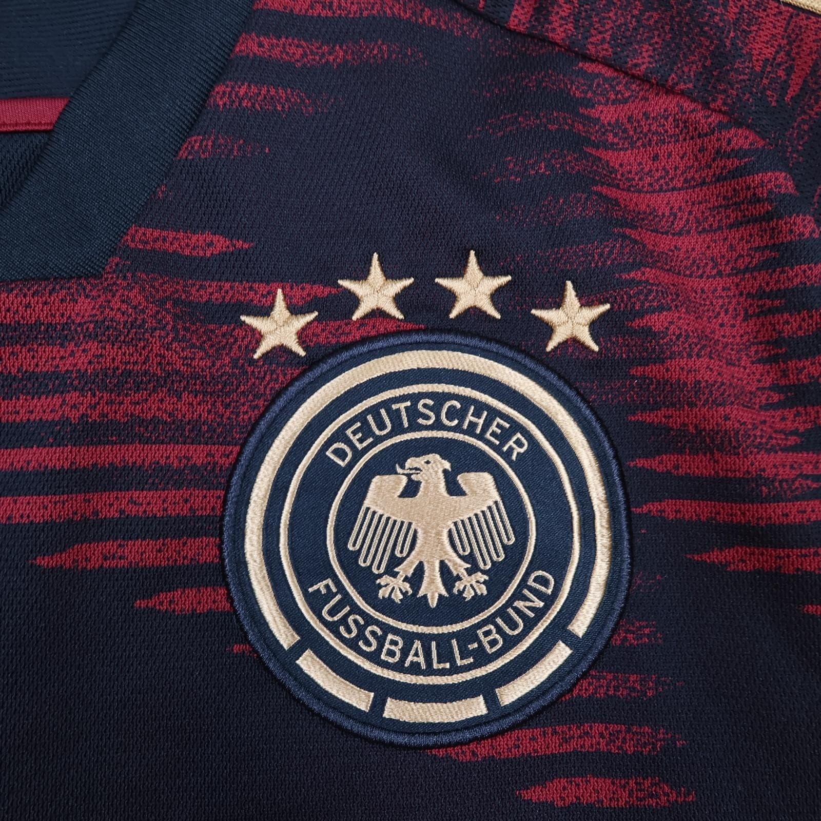 Germany Away Shirt Mens Medium Black Red 2022 2023 Football Adidas DFB Jersey photo 3