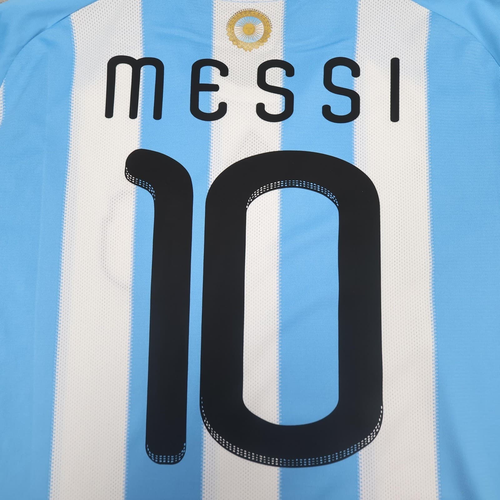 Argentina Home Shirt Mens Large Blue 2010 2011 Football Adidas Messi 10 Jersey photo 3