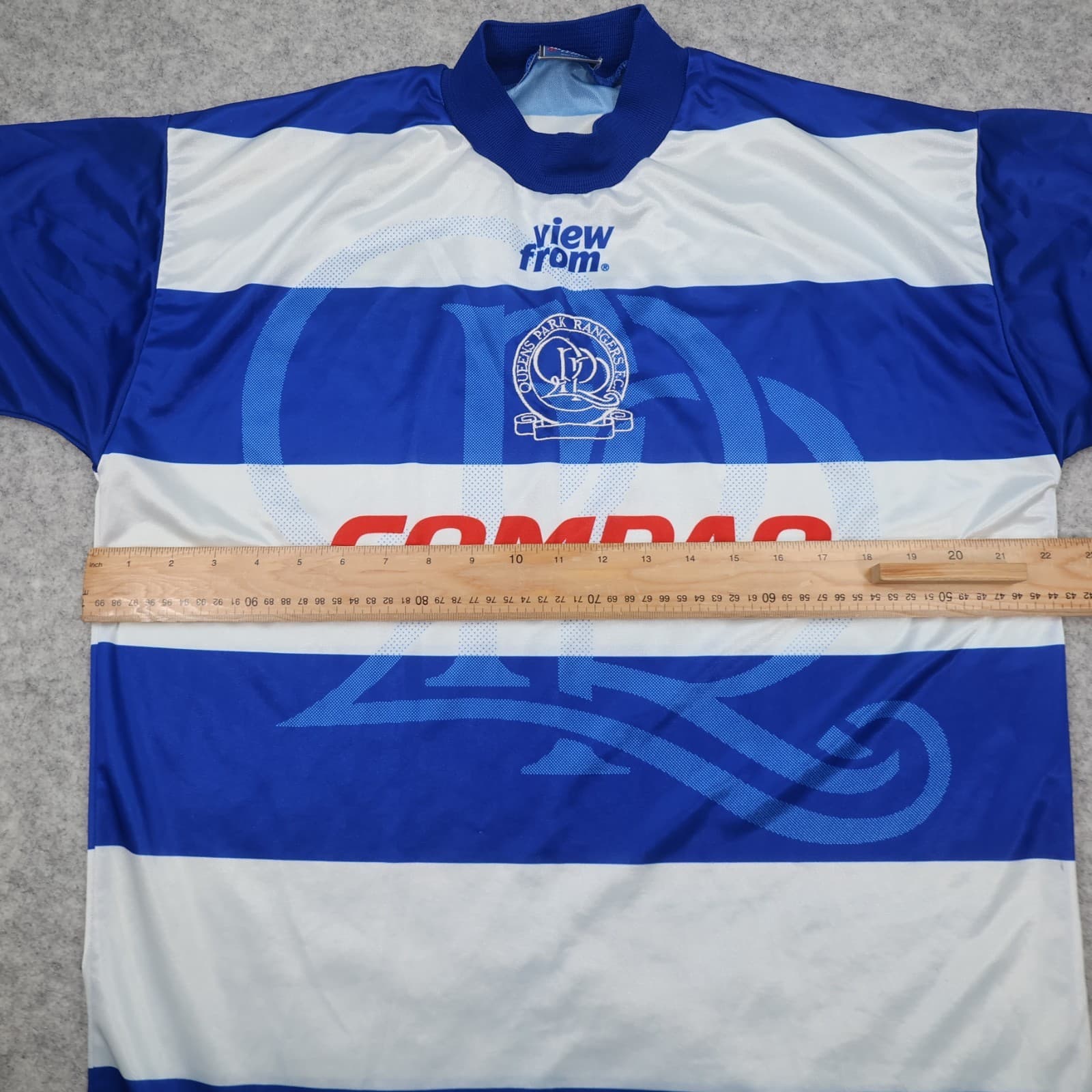 Vintage QPR Home Shirt Large Blue 1995 1996 Compaq Soccer Jersey 38/40 photo 8