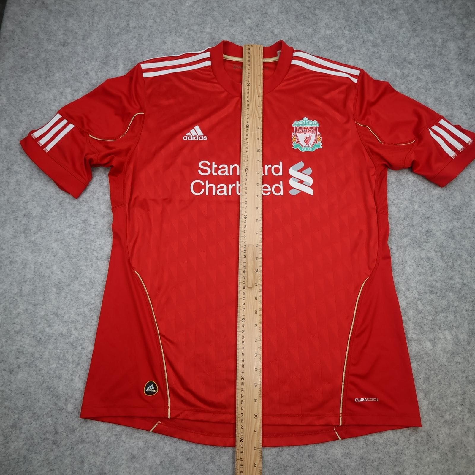 Liverpool Shirt Mens XL Red Home 2010 2012 Football Adidas Standard Chartered photo 17
