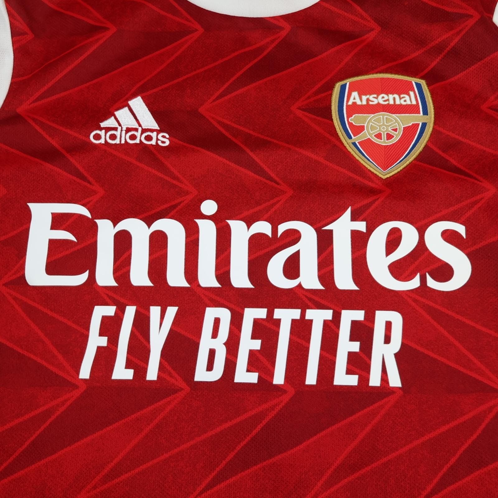 Arsenal Shirt Kids 13-14 Red Home 2020 2021 Adidas Aubameyang 14 Soccer Jersey photo 3