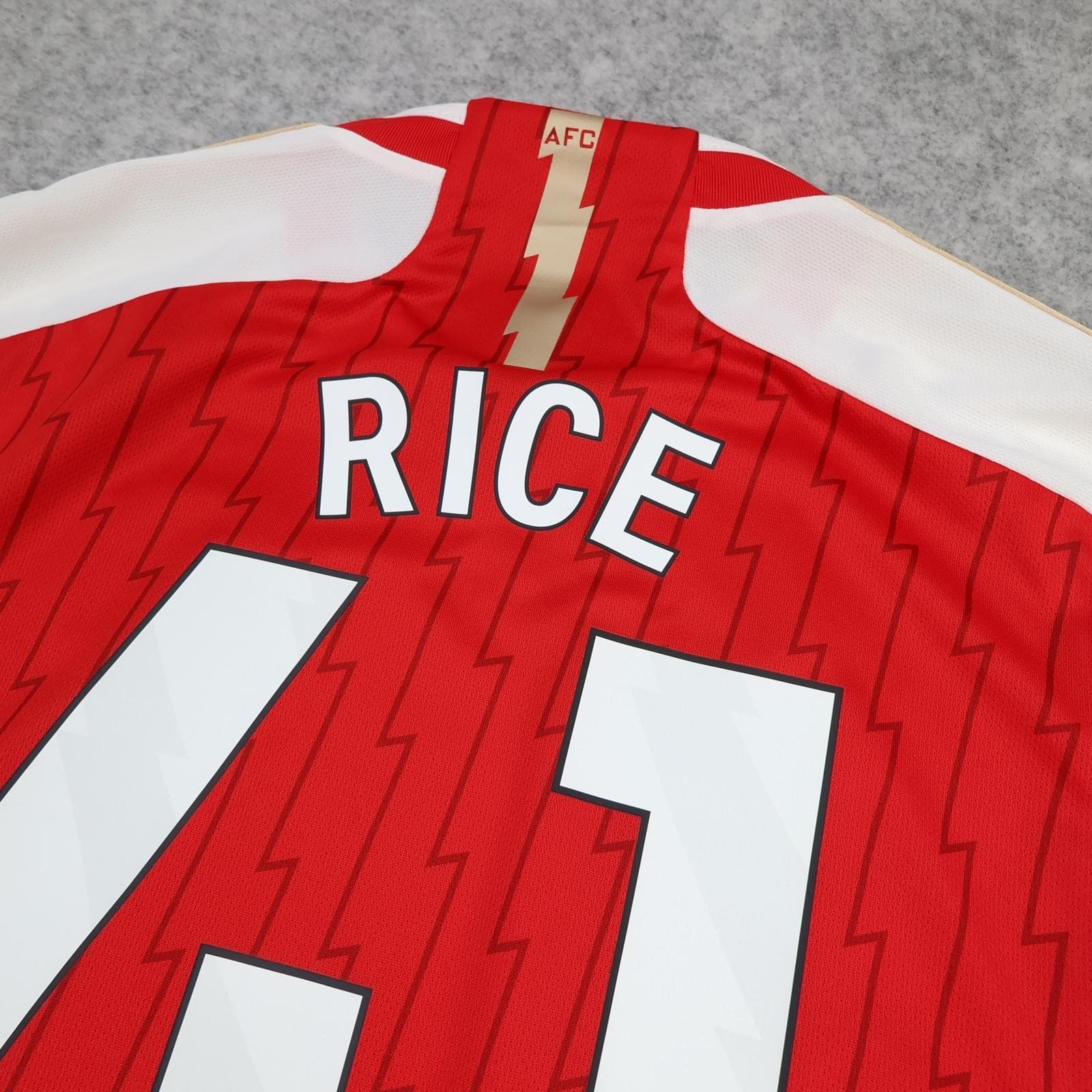 Arsenal Shirt Mens Small Red Home 2023 2024 EPL Football Adidas Rice 41 Jersey photo 9