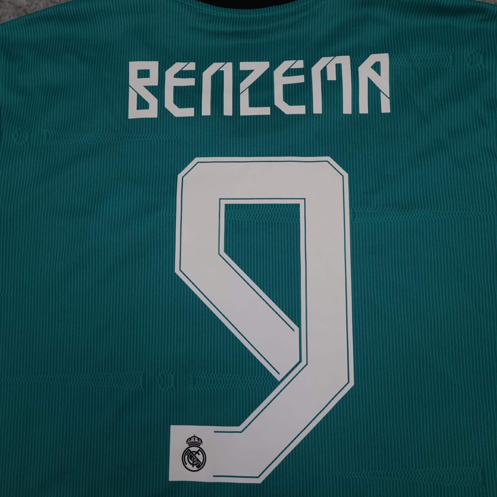 Real Madrid Shirt Extra Large Green Third Kit 2021 2022 Adidas Karim Benzema photo 17