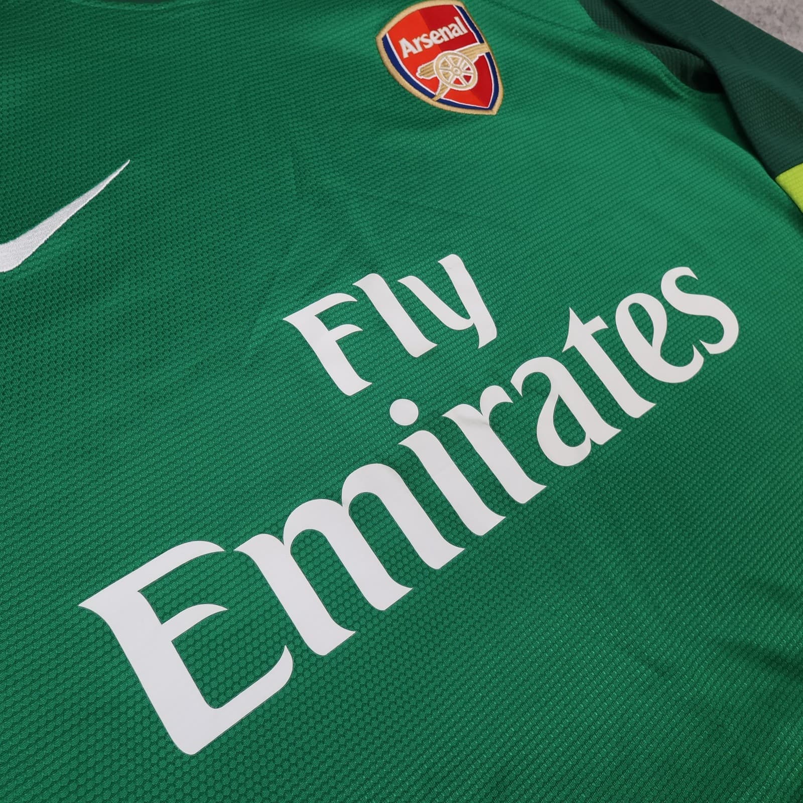 Arsenal Goalkeeper Shirt Mens Medium Green 2012 2013 Soccer Jersey Nike Football photo 6