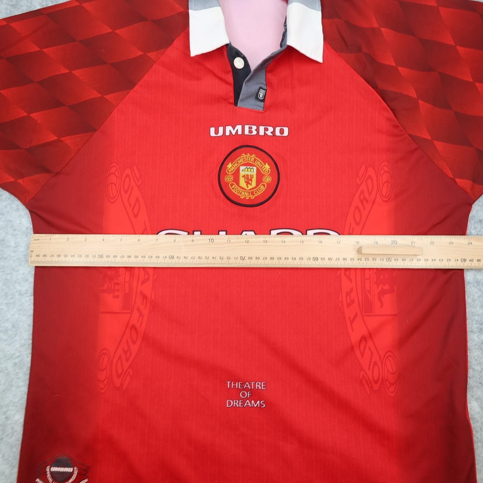 Vintage Manchester United Shirt Mens XL Red Home Umbro Cantona 7 Sharp 1997 90s photo 9
