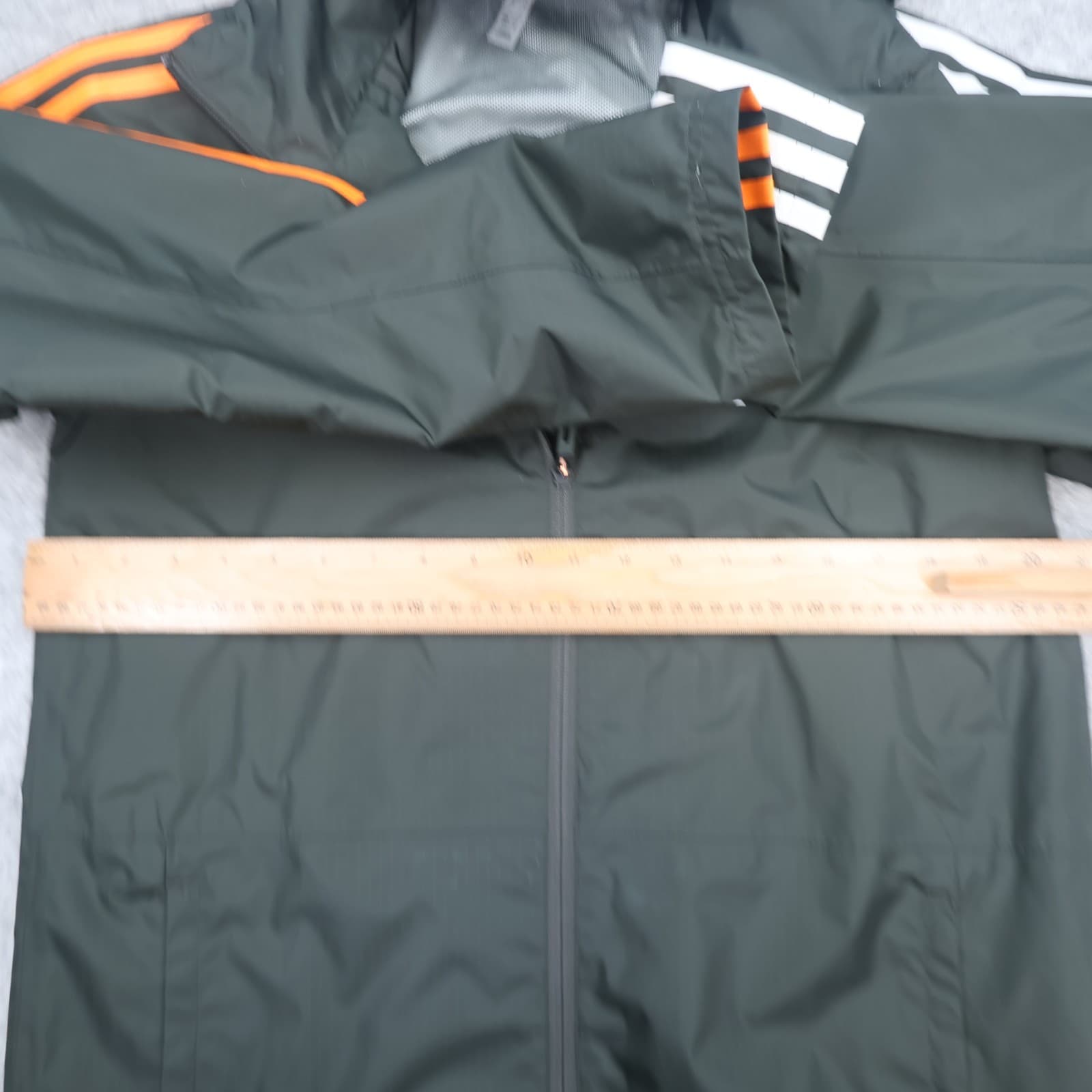 Manchester United Rain Jacket Small Grey Training Adidas 2020 2021 Zipped Hooded photo 8