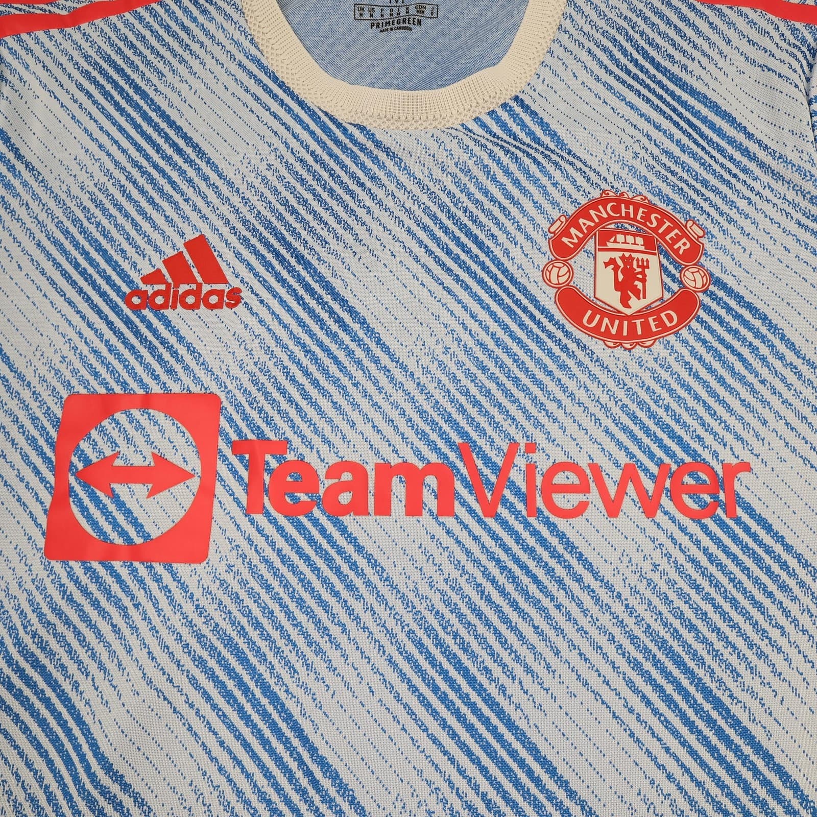 Manchester United Away Shirt Mens Medium White 2021 2022 Adidas Soccer Jersey photo 3