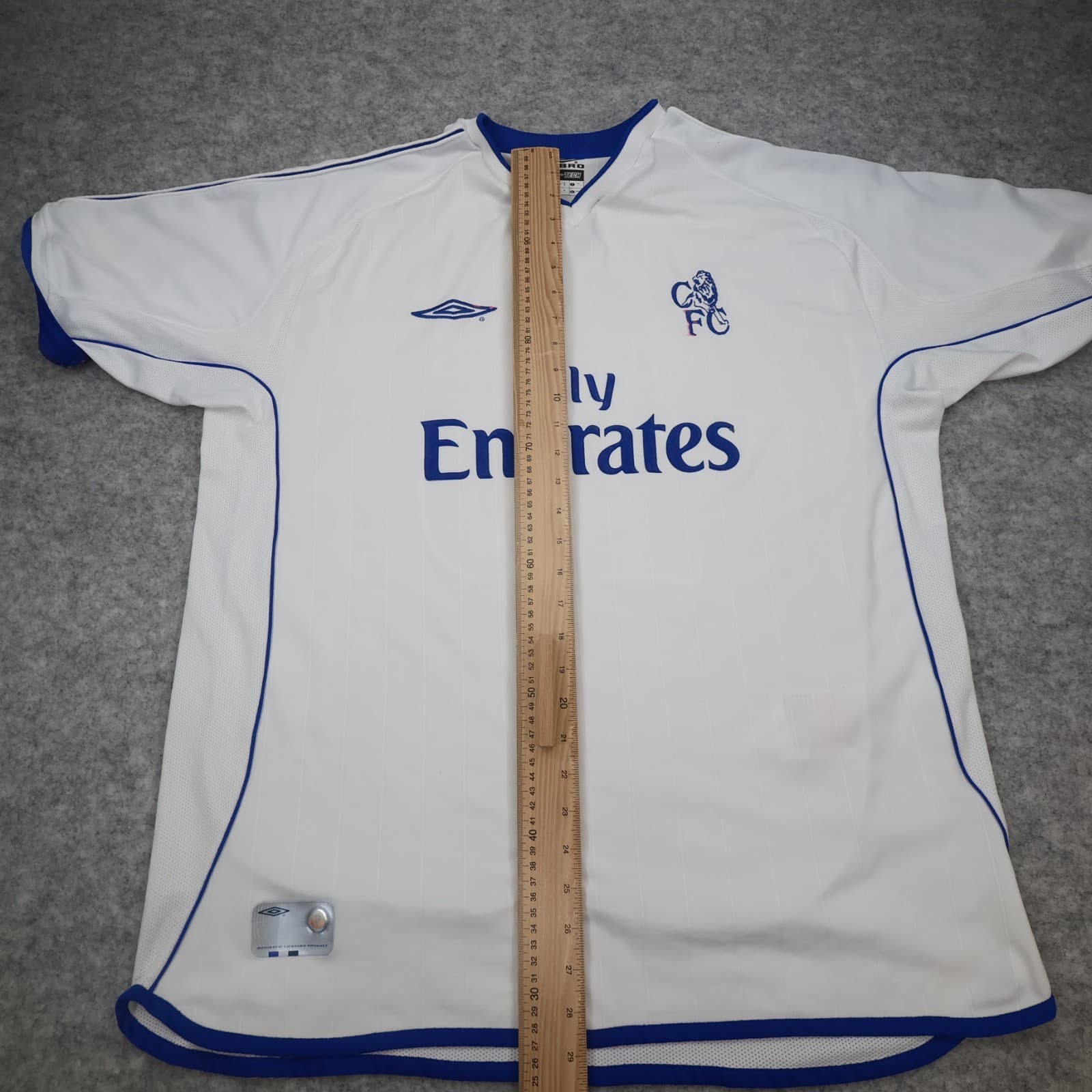 Vintage Chelsea Shirt Extra Large White Away Kit 2001 2003 Gianfranco Zola photo 11