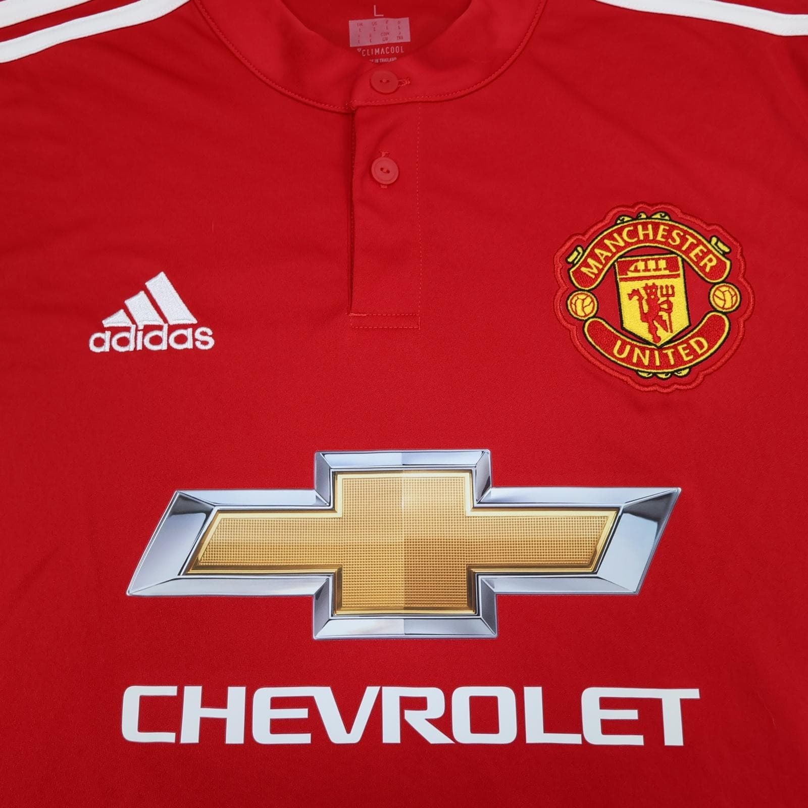 Manchester United Shirt Mens Large Red Home 2017 2018 Football Adidas Matic 31 photo 3