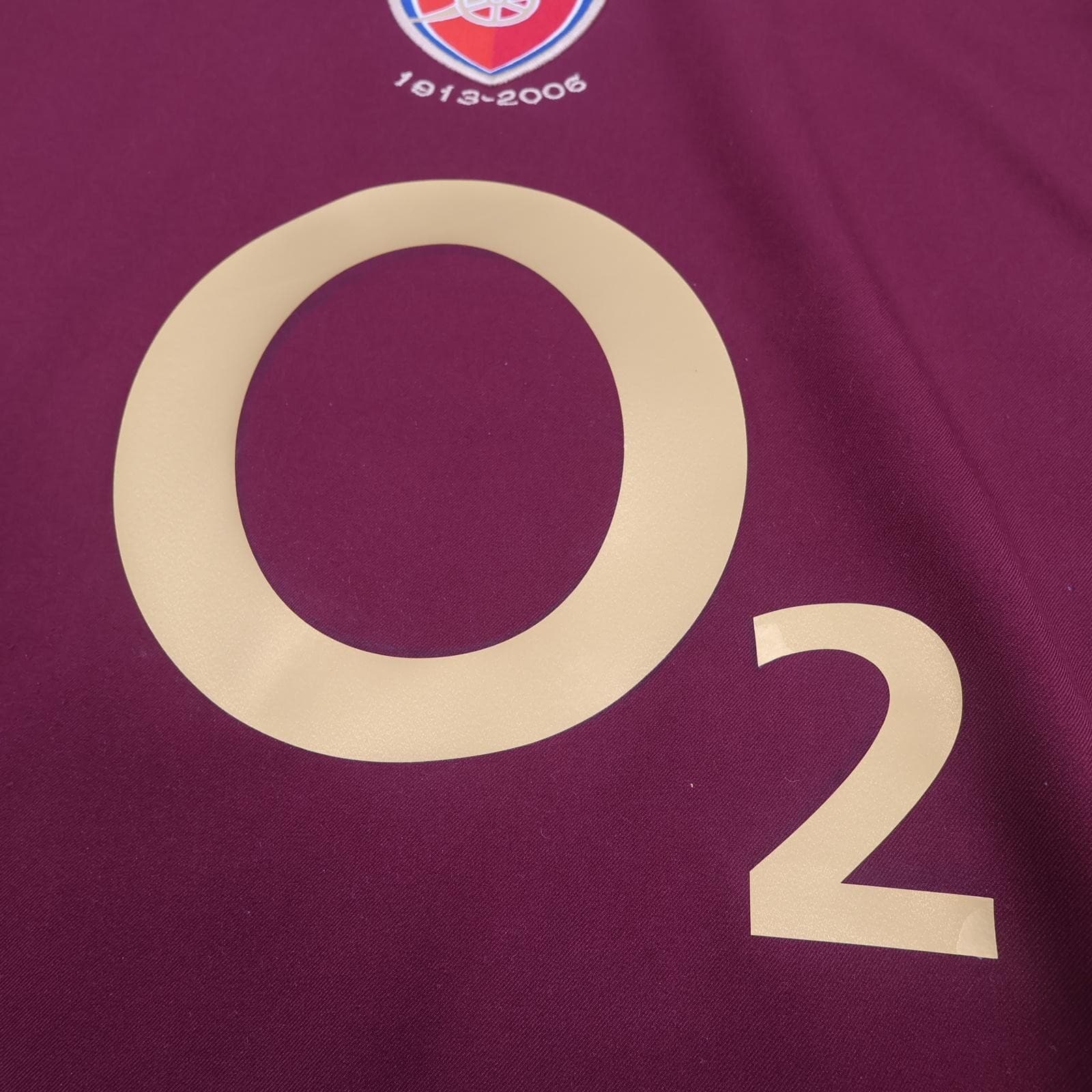 Vintage Arsenal Shirt Mens Medium Red Home 2005 2006 Highbury Nike O2 Pires 7 photo 8