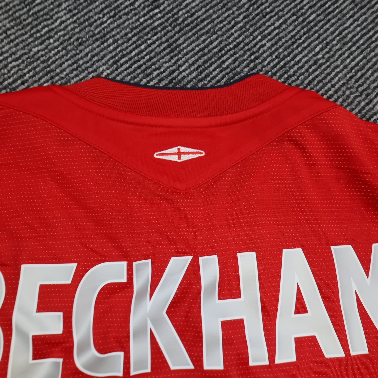 England Football Shirt Extra Large Red Away Euro 2004 2006 Jersey David Beckham photo 18