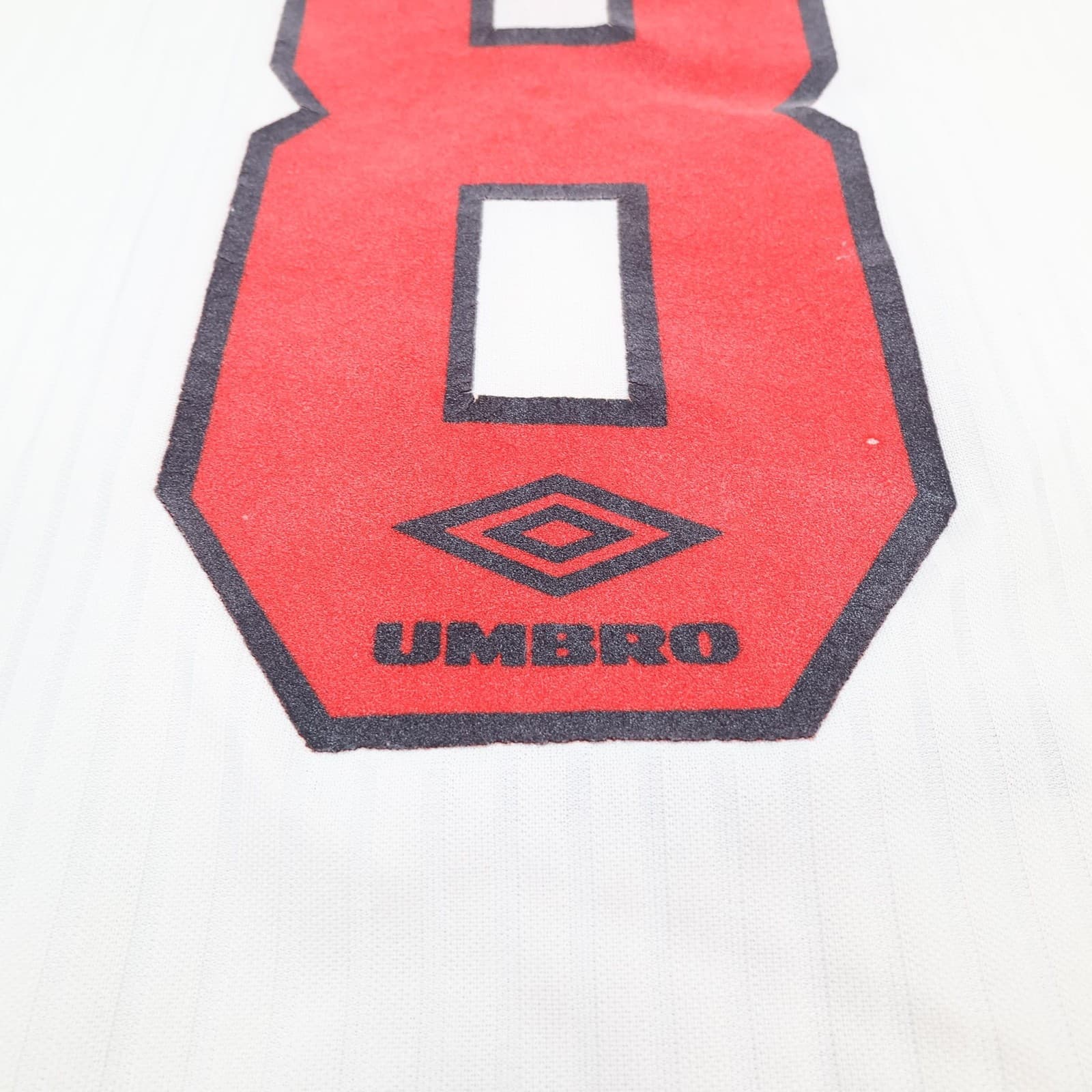 Vintage England Home Shirt Mens 2XL White 1998 1999 Umbro VAPA TECH Jersey 90s photo 13