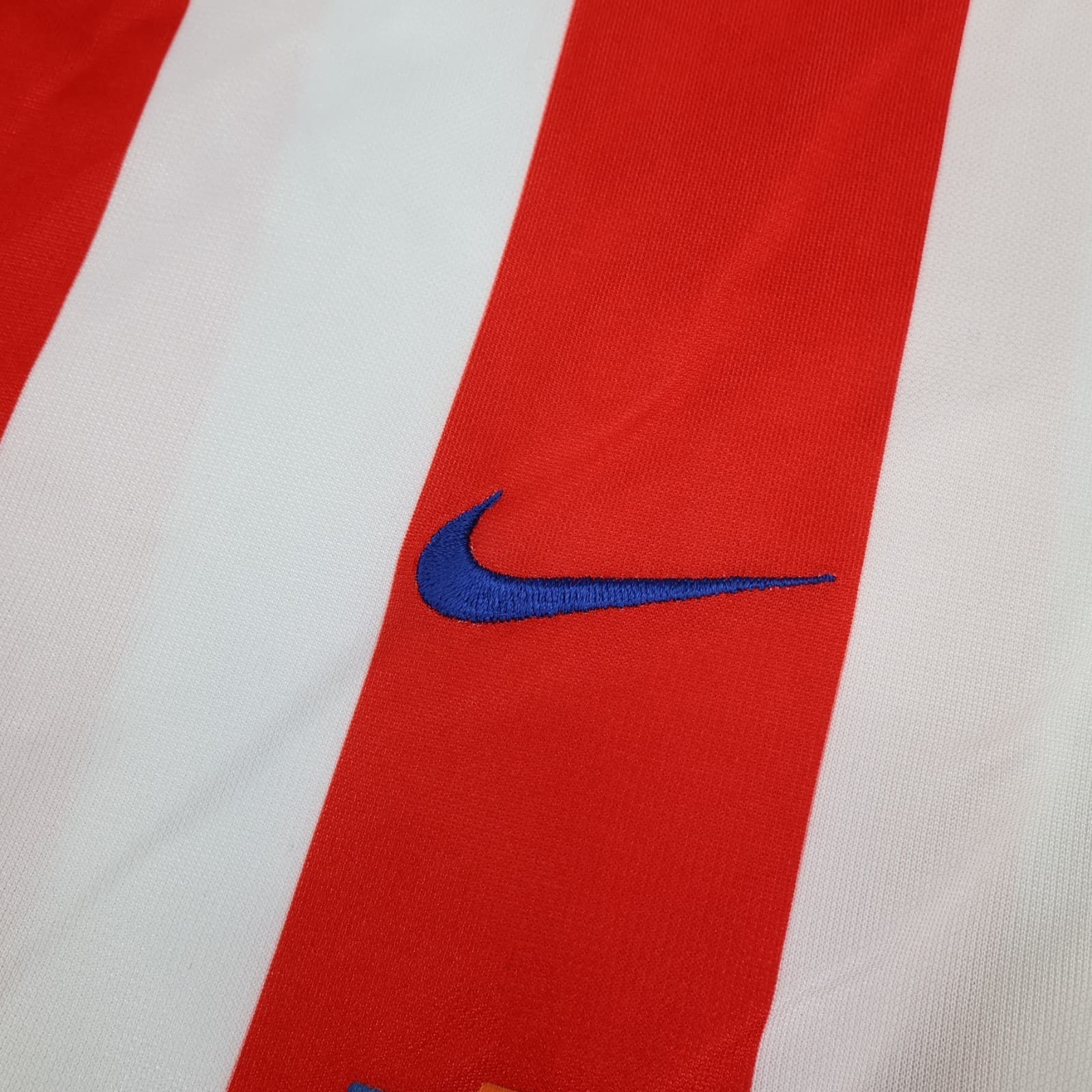 Vintage Atletico Madrid Shirt Large Red Stripe Home Kit 2002 2003 Nike Jersey photo 5