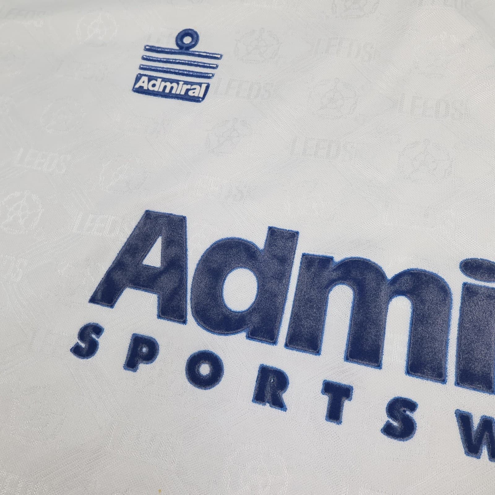 Vintage Leeds United Shirt Mens Large White Home Admiral 1992 1993 Soccer Jersey photo 4