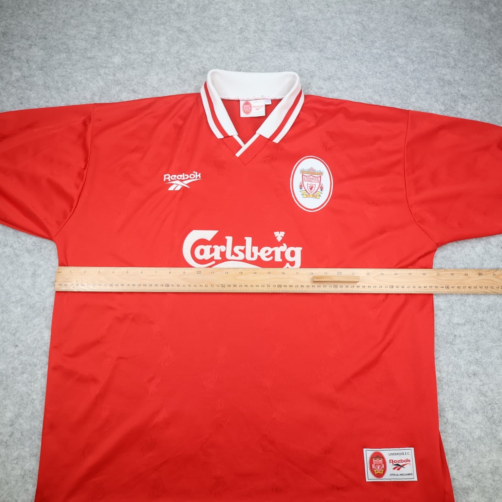 Vintage Liverpool Shirt 3XL Red Home Kit 1996 1997 Reebok Jersey 50/52" 90s XXXL photo 11
