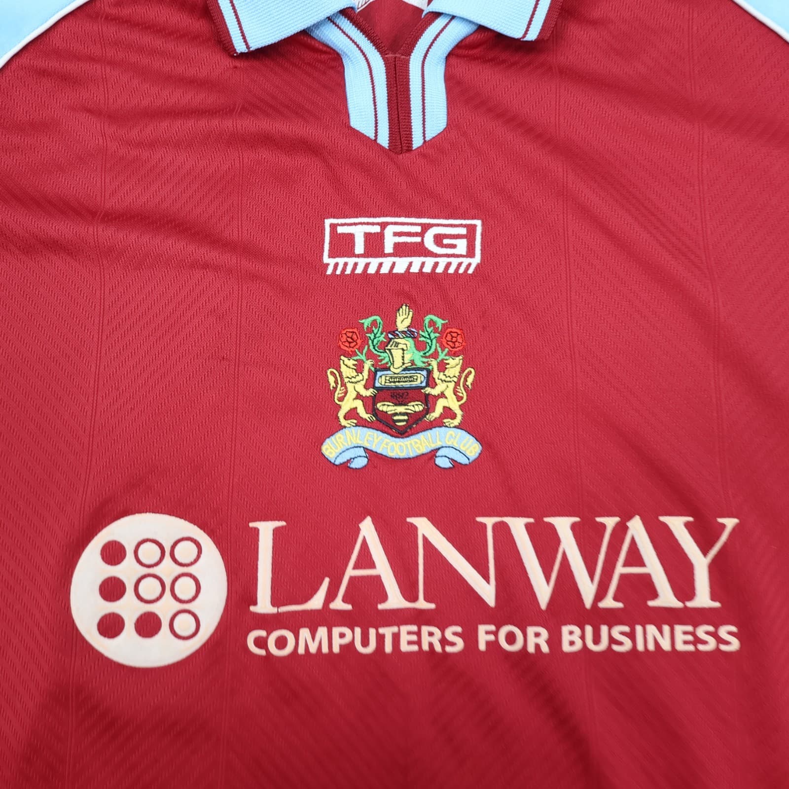 Vintage Burnley Shirt Extra Large Home Kit Mitre 2002 2003 Jersey Lanway TFG photo 3