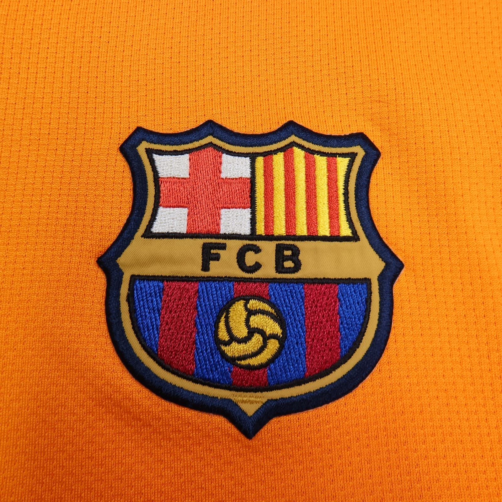 Barcelona Shirt Large Orange Away 2006 2008 Nike Football Diego Maradona Jersey photo 6