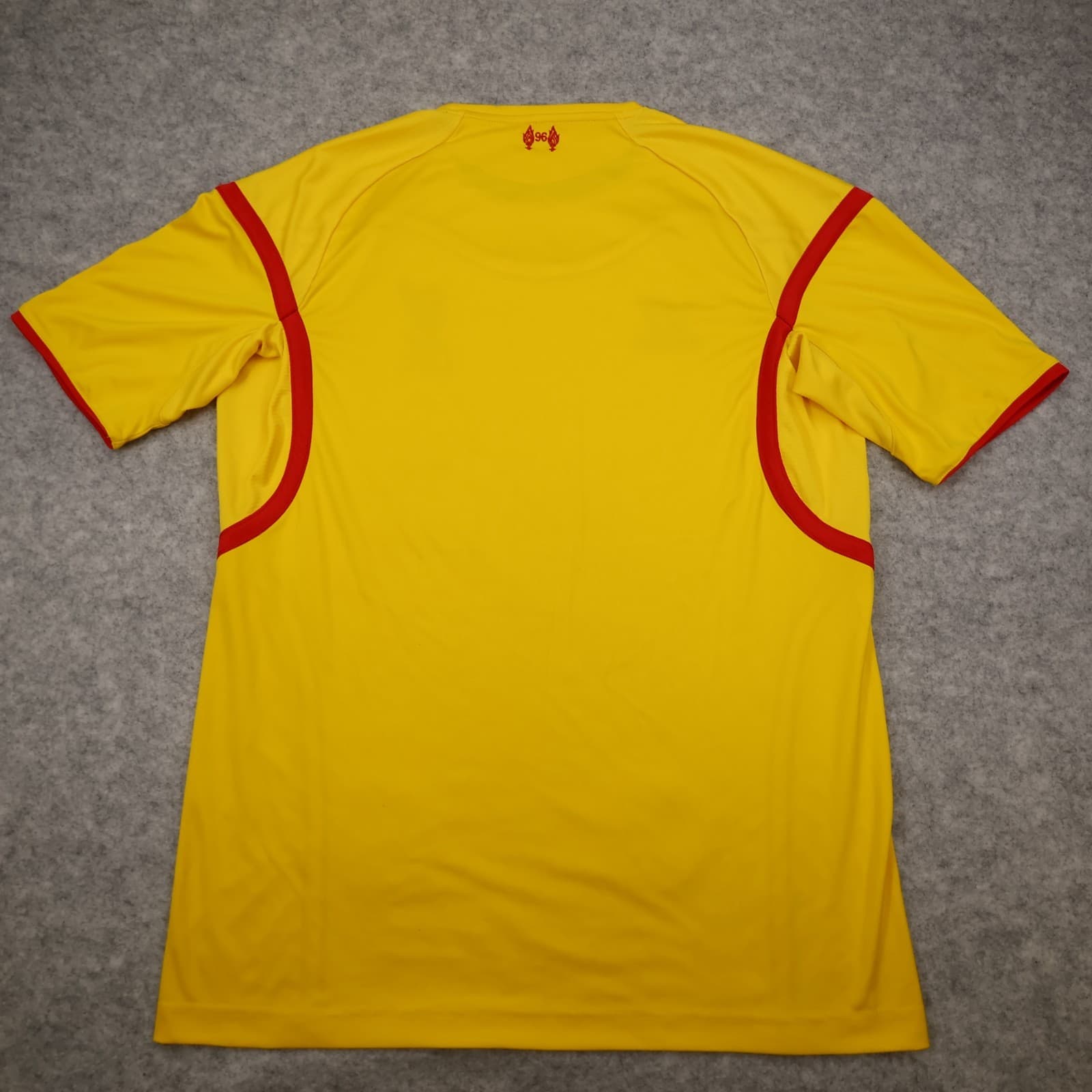 Liverpool Shirt Large Yellow Away Kit 2014 2015 Warrior Soccer Jersey photo 2