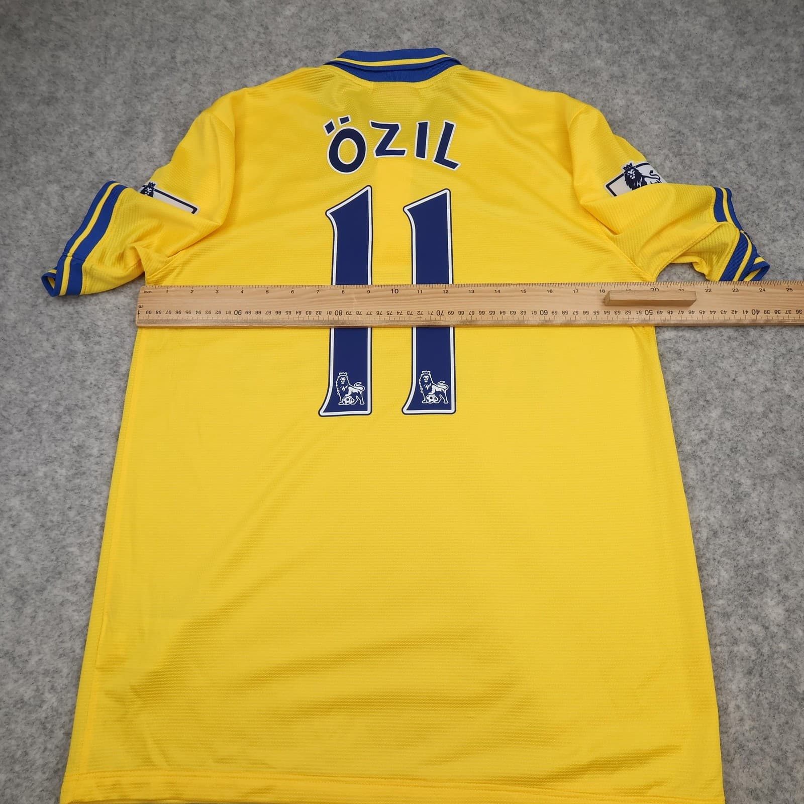 Arsenal Away Shirt Mens Medium Yellow 2013 2014 Nike Ozil 11 Soccer Jersey photo 11
