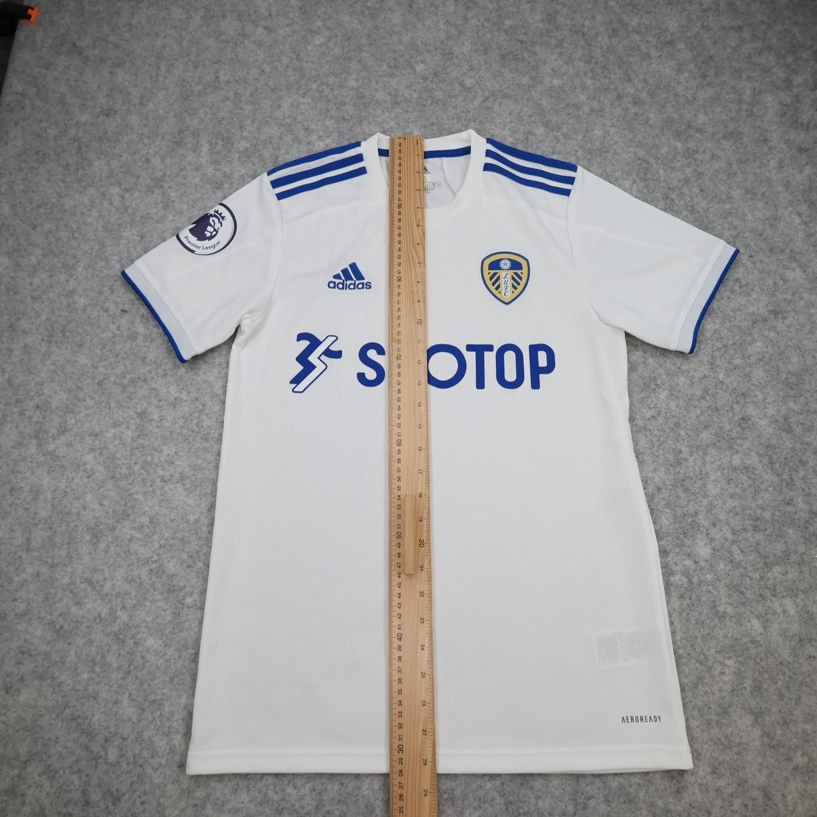 Leeds United Shirt Mens Small White Home 2020 2021 EPL Football Adidas SBOTOP photo 13
