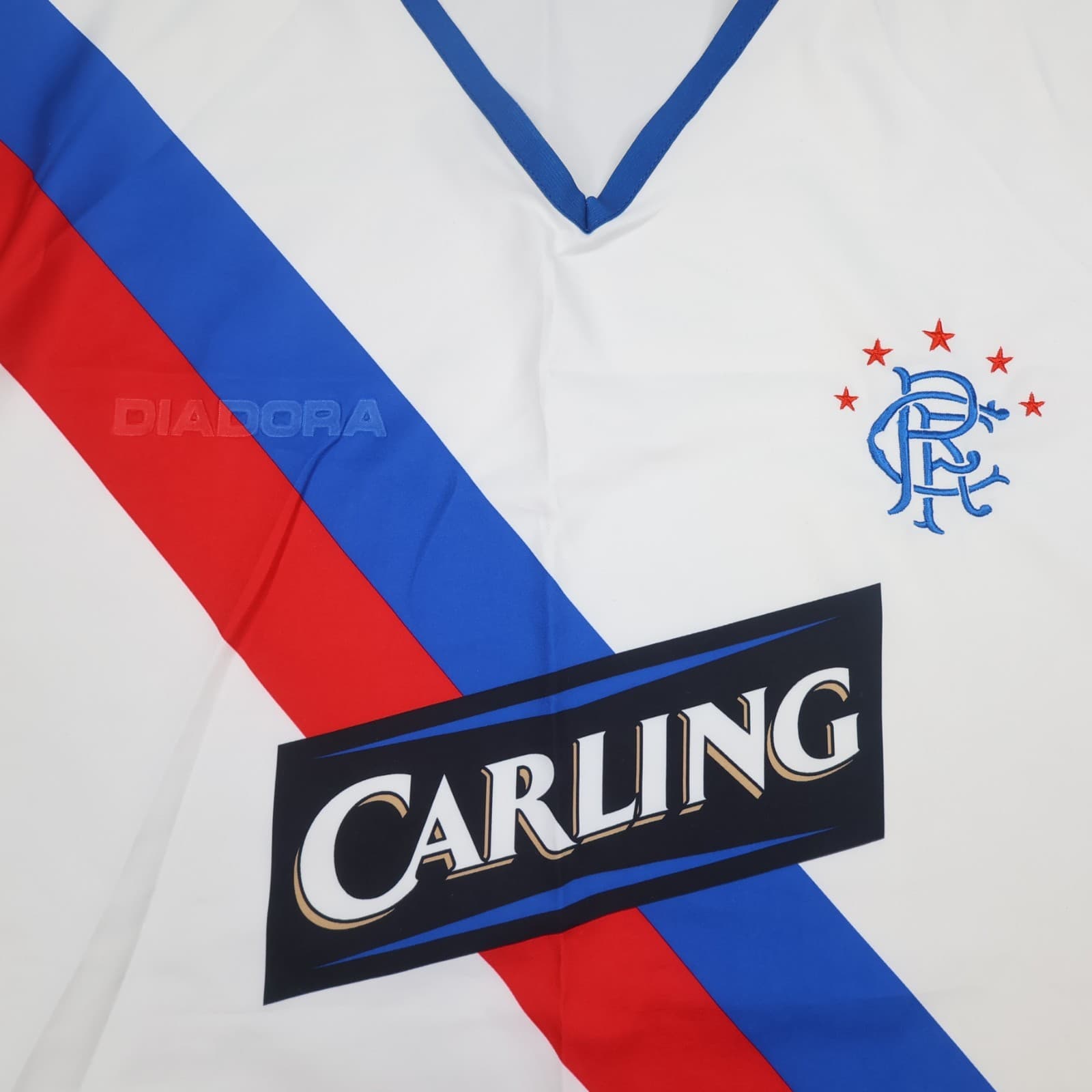 Vintage Rangers Football Shirt Extra Large White Away Kit 2004 2005 Diadora Mens photo 3