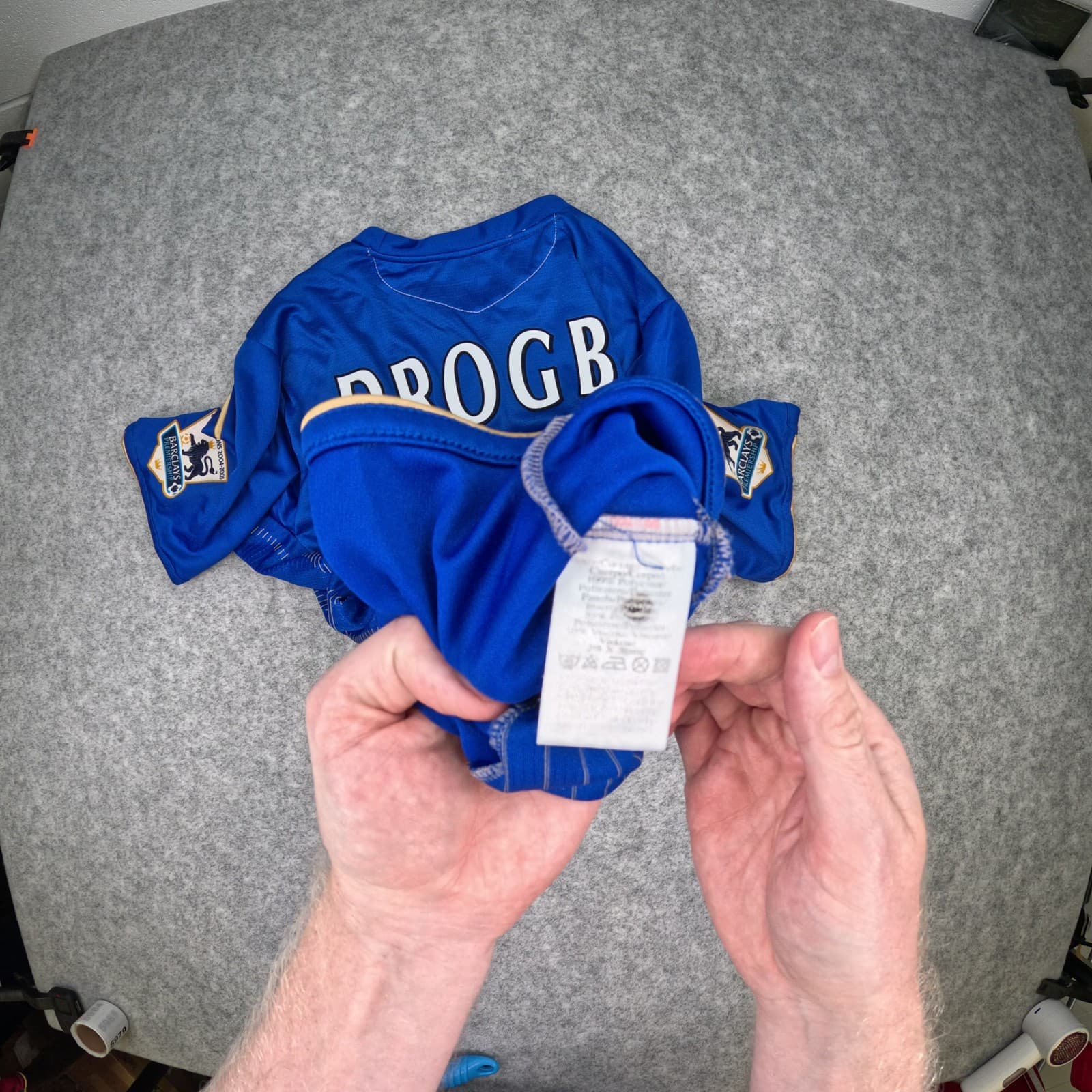 Chelsea Football Shirt Medium Blue Home 2005 06 Umbro Didier Drogba 15 Centenary photo 5