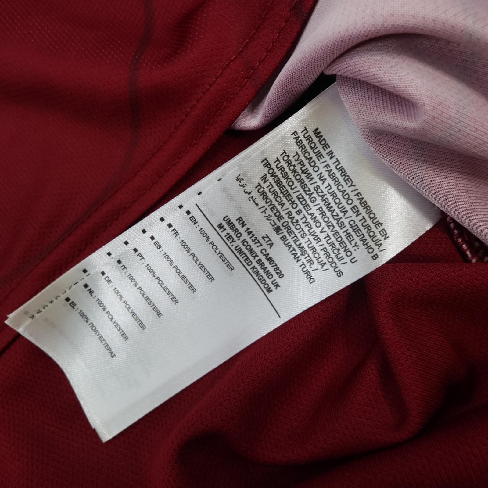 West Ham United Shirt Mens Large Red Home EPL 2023 2024 Umbro Betway Jersey photo 9
