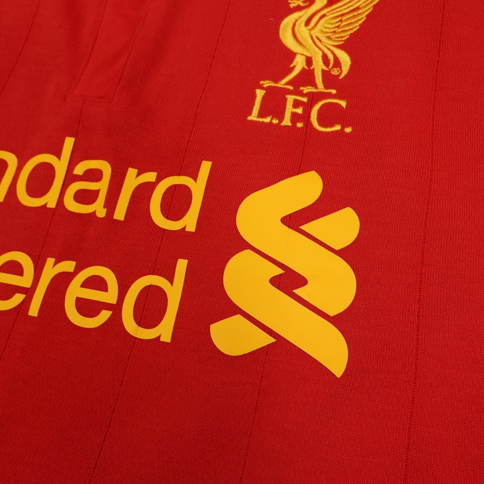 Liverpool Shirt Mens Large Red Home 2012 2013 EPL Warrior Suarez 7 Soccer Jersey photo 5