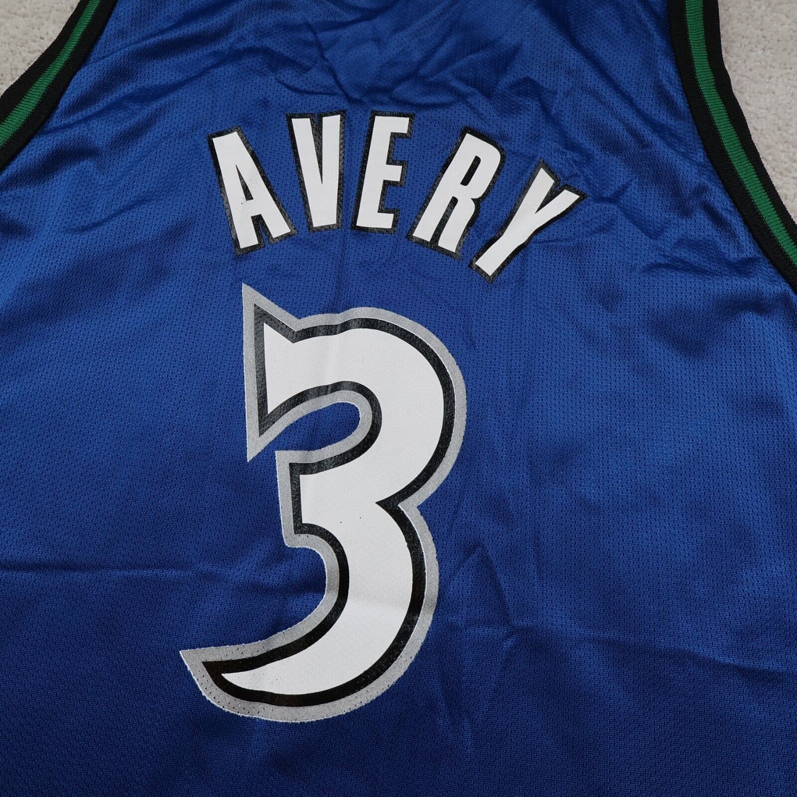 Vintage Minnesota Timberwolves Jersey Large Champion NBA Will Avery 44 photo 7