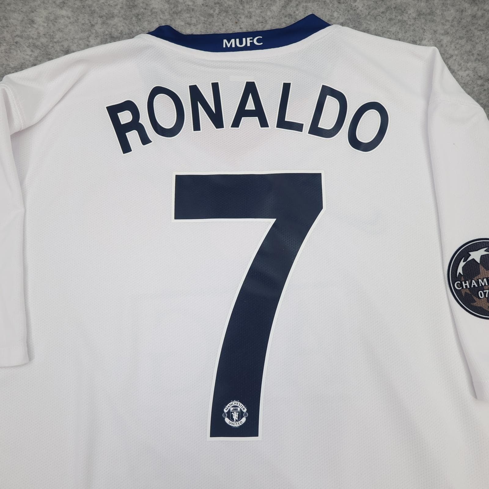 Manchester United Shirt Mens 2XL White Away 2008 2009 Nike AIG Ronaldo 7 Jersey photo 3