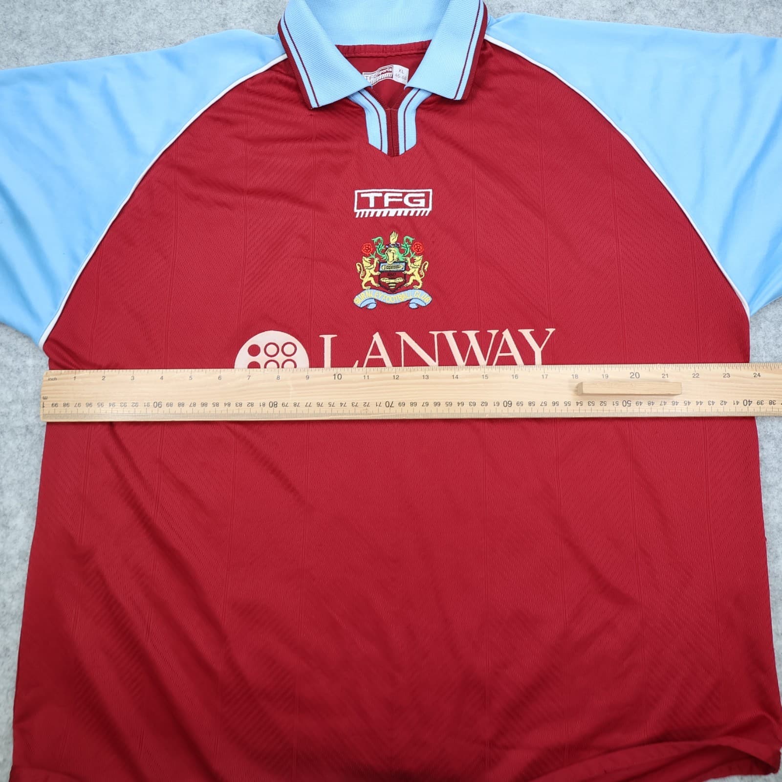Vintage Burnley Shirt Extra Large Home Kit Mitre 2002 2003 Jersey Lanway TFG photo 10