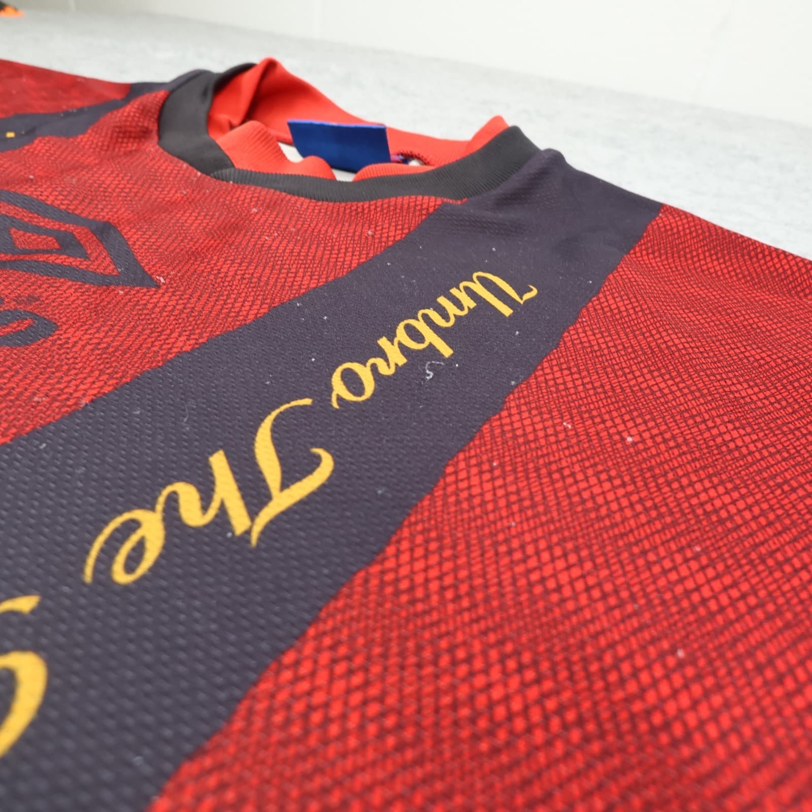 Vintage Manchester United Shirt Medium Red Training Kit 1994 1995 Umbro Jersey photo 4