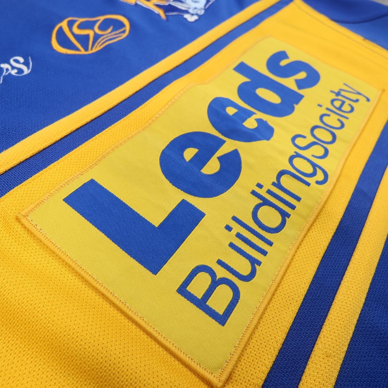 Leeds Rhinos Rugby Shirt Mens Medium Blue Rugby League ISC Building Society photo 10