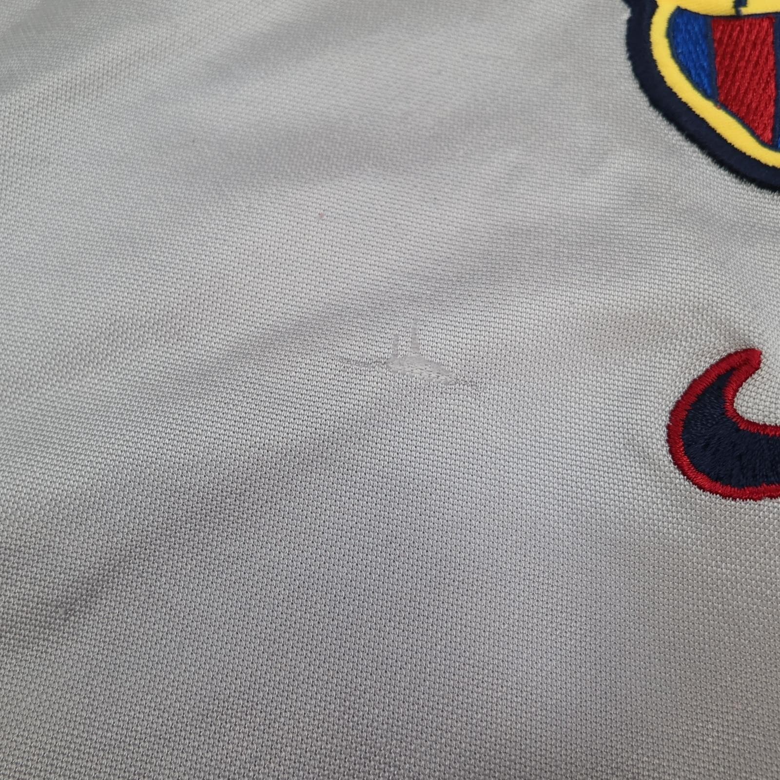 Barcelona Away Shirt Mens Medium Grey Football Nike Short Sleeve Jersey photo 5