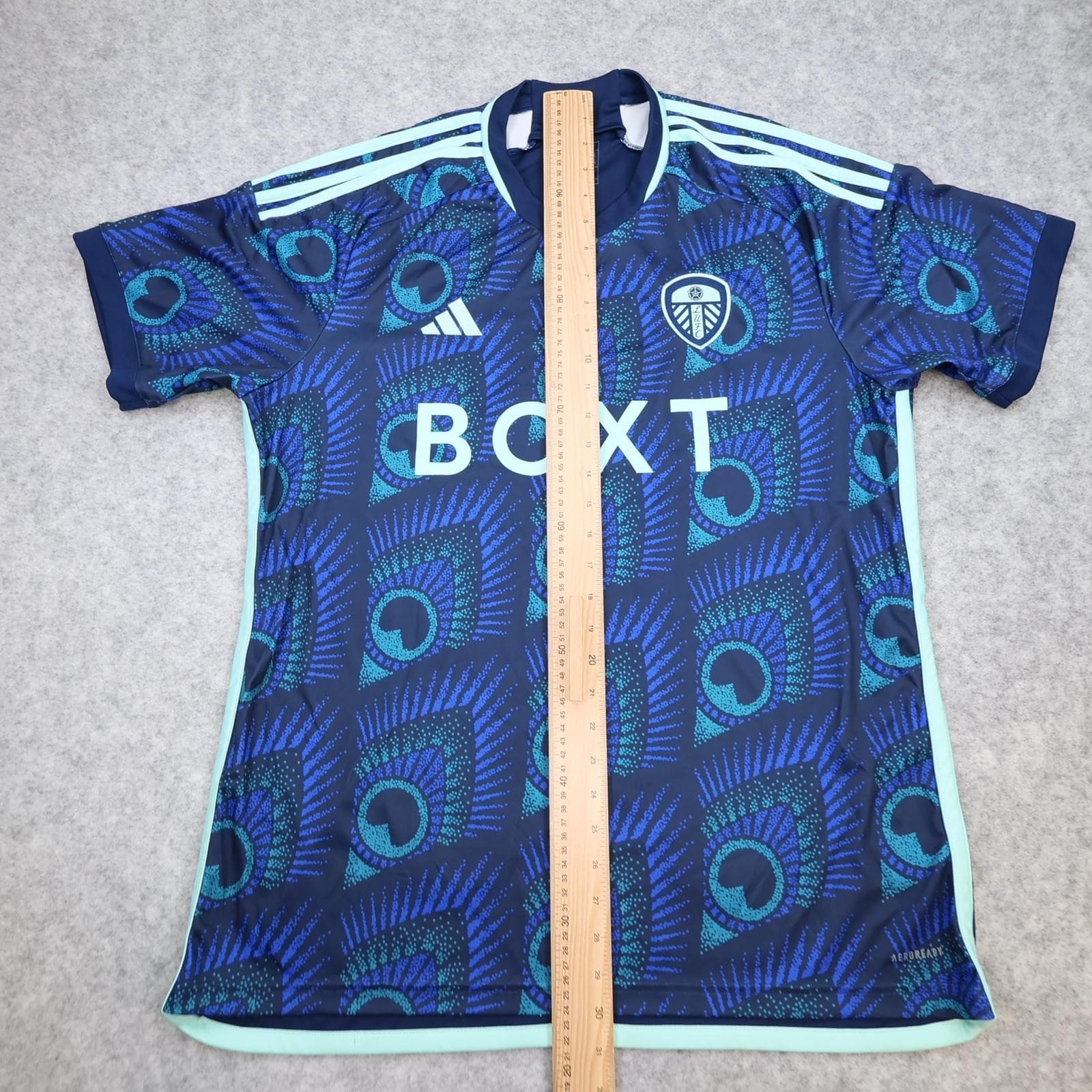 Leeds United Shirt Mens XL Blue 3rd Kit 2023 2024 EFL Football Adidas BOXT photo 11