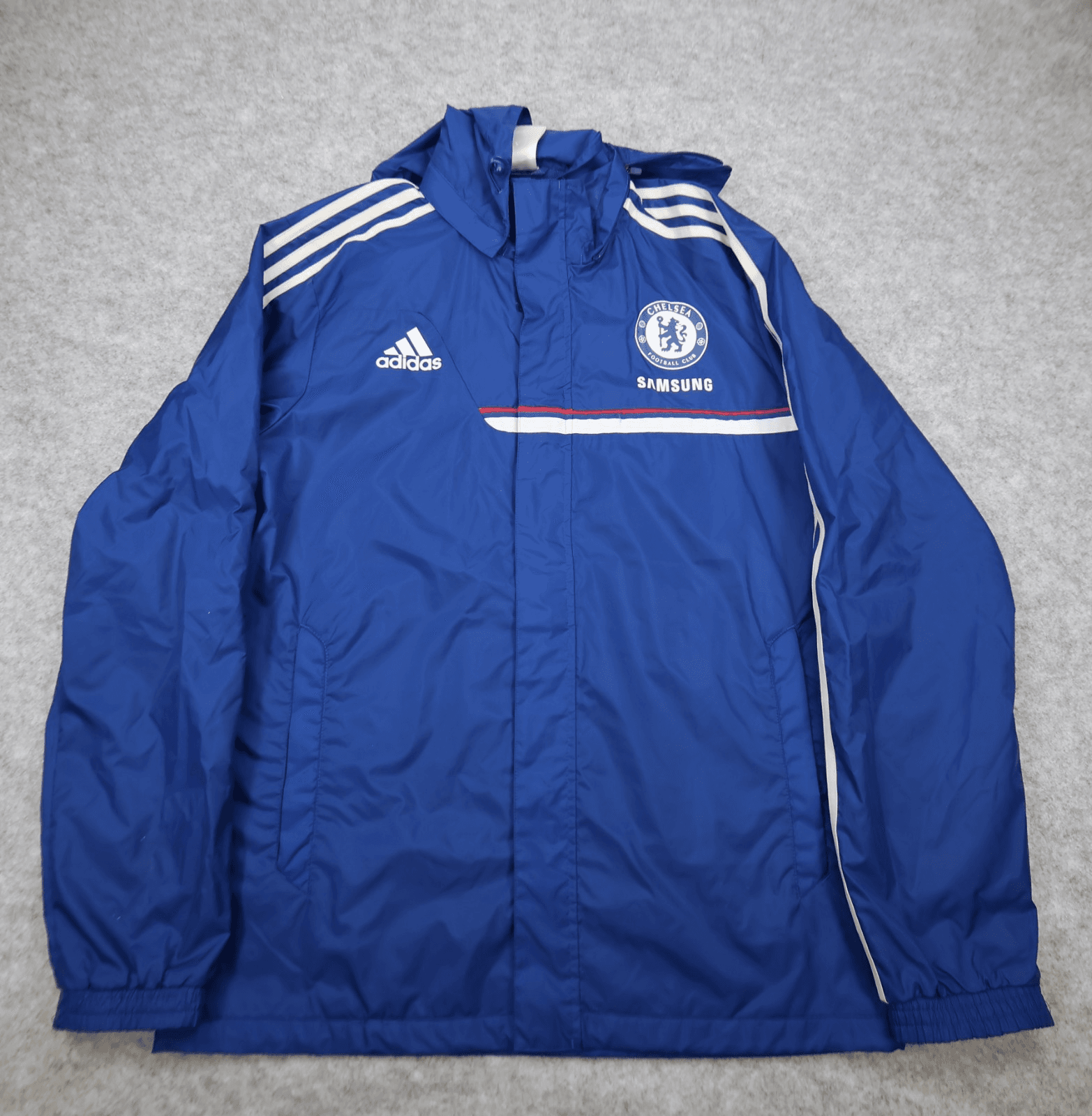 Chelsea Football Jacket Medium Blue Training Windreaker Adidas 2012 13 Full Zip