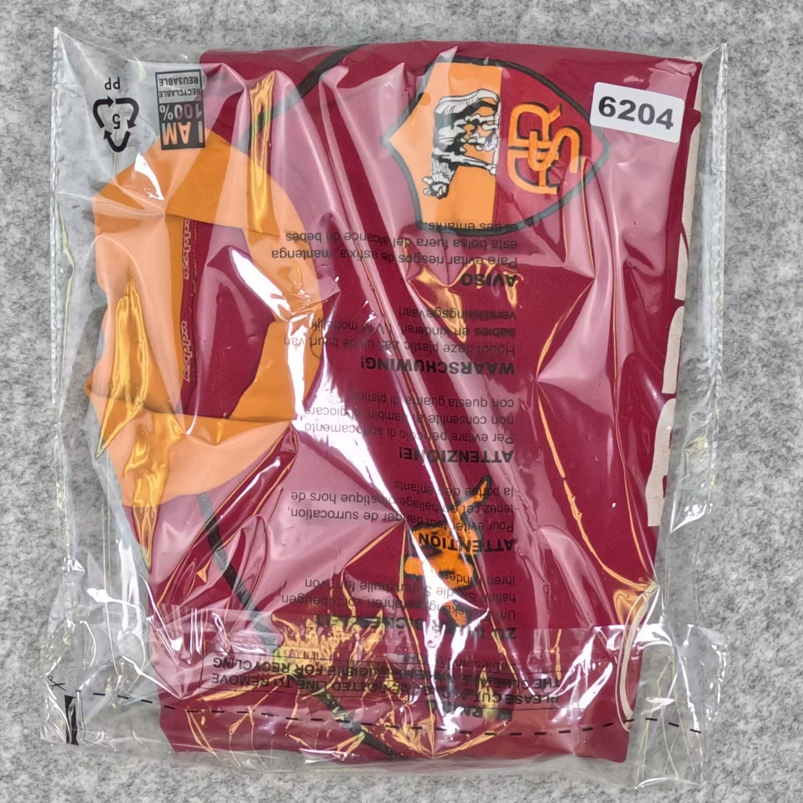 AS Roma Football Shirt Small Red Home 2002 2003 Kappa Soccer Jersey photo 5