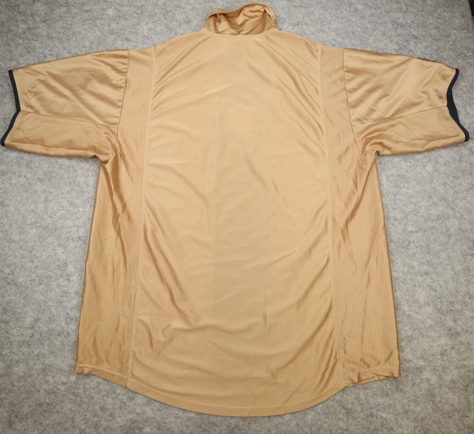 Vintage Barcelona Shirt Extra Large Gold Away Kit 2001 2003 Nike Soccer Jersey photo 2