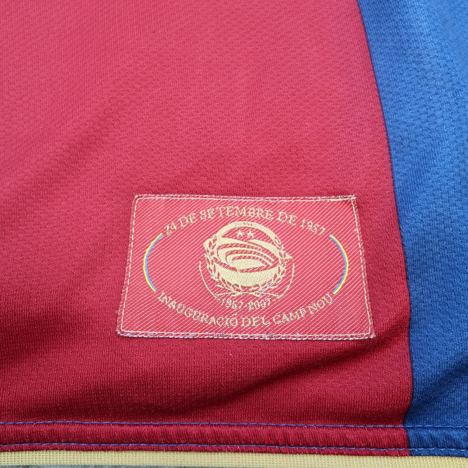 Barcelona Shirt Mens Large Red Blue Home 2007 2008 Football Nike Ronaldinho 10 photo 6