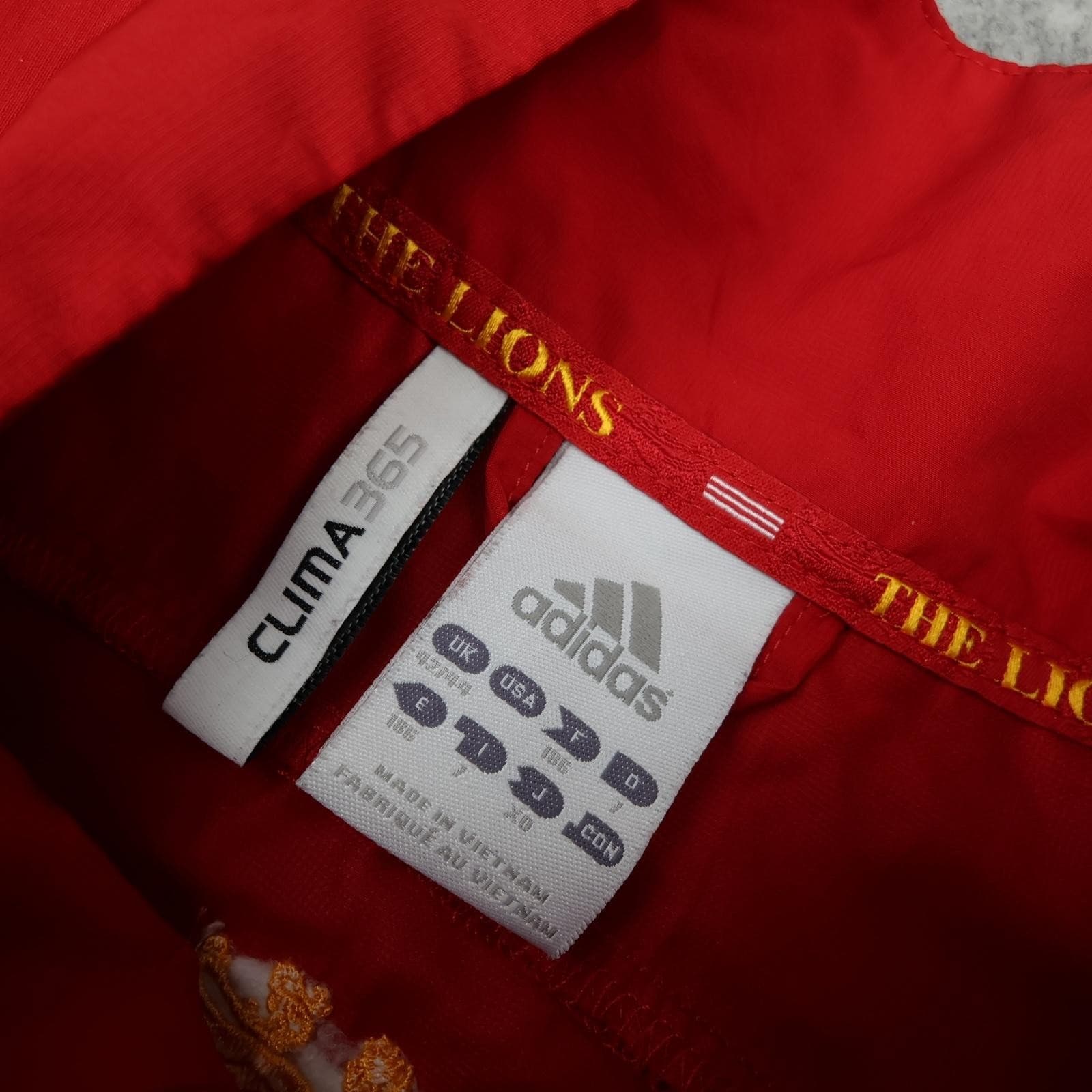 British Lions Rugby Shirt Mens Large Red Rugby Adidas Clima365 South Africa 2009 photo 4
