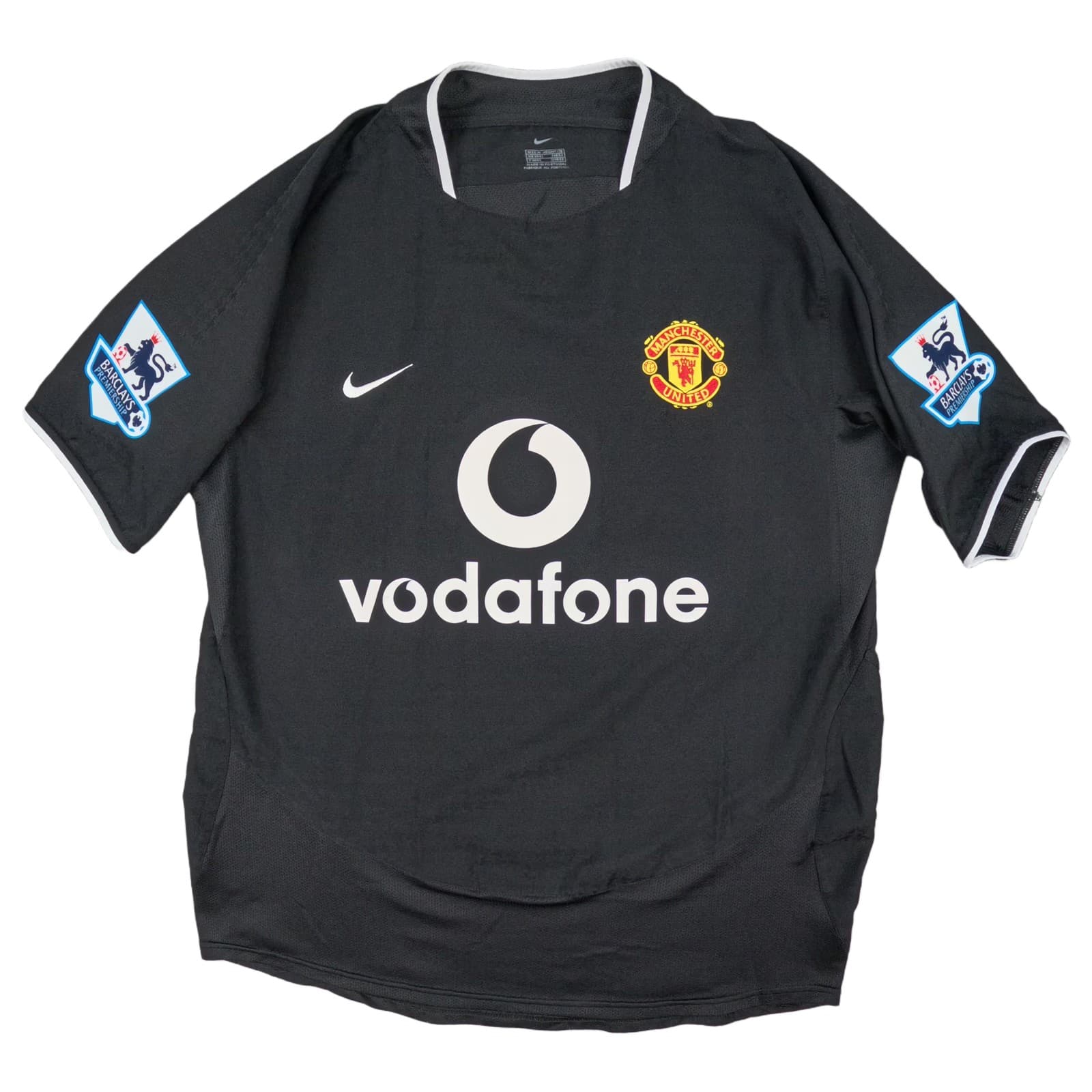 Manchester United Football Shirt Medium Black Away 2003 2005 Nike Ronaldo 7 photo 2