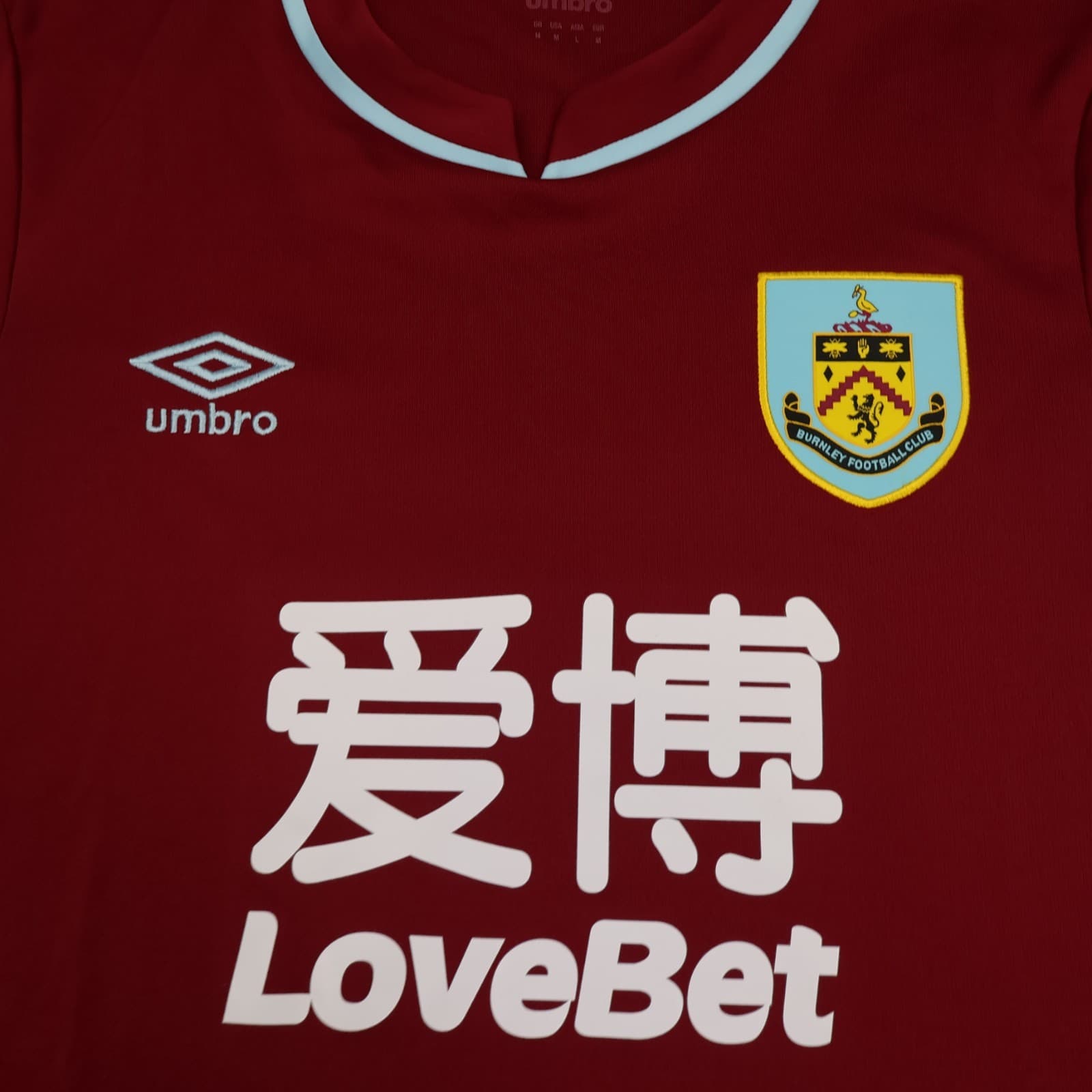 Burnley Football Home Medium Shirt Umbro Long sleeve 2020 2021 photo 3