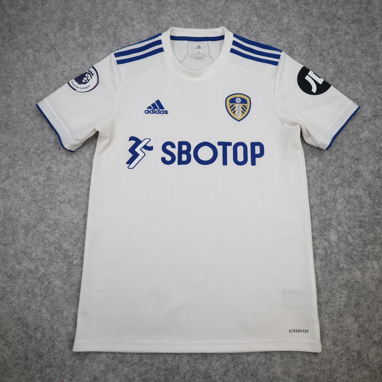Leeds United Shirt Mens Small White Home 2020 2021 EPL Football Adidas SBOTOP