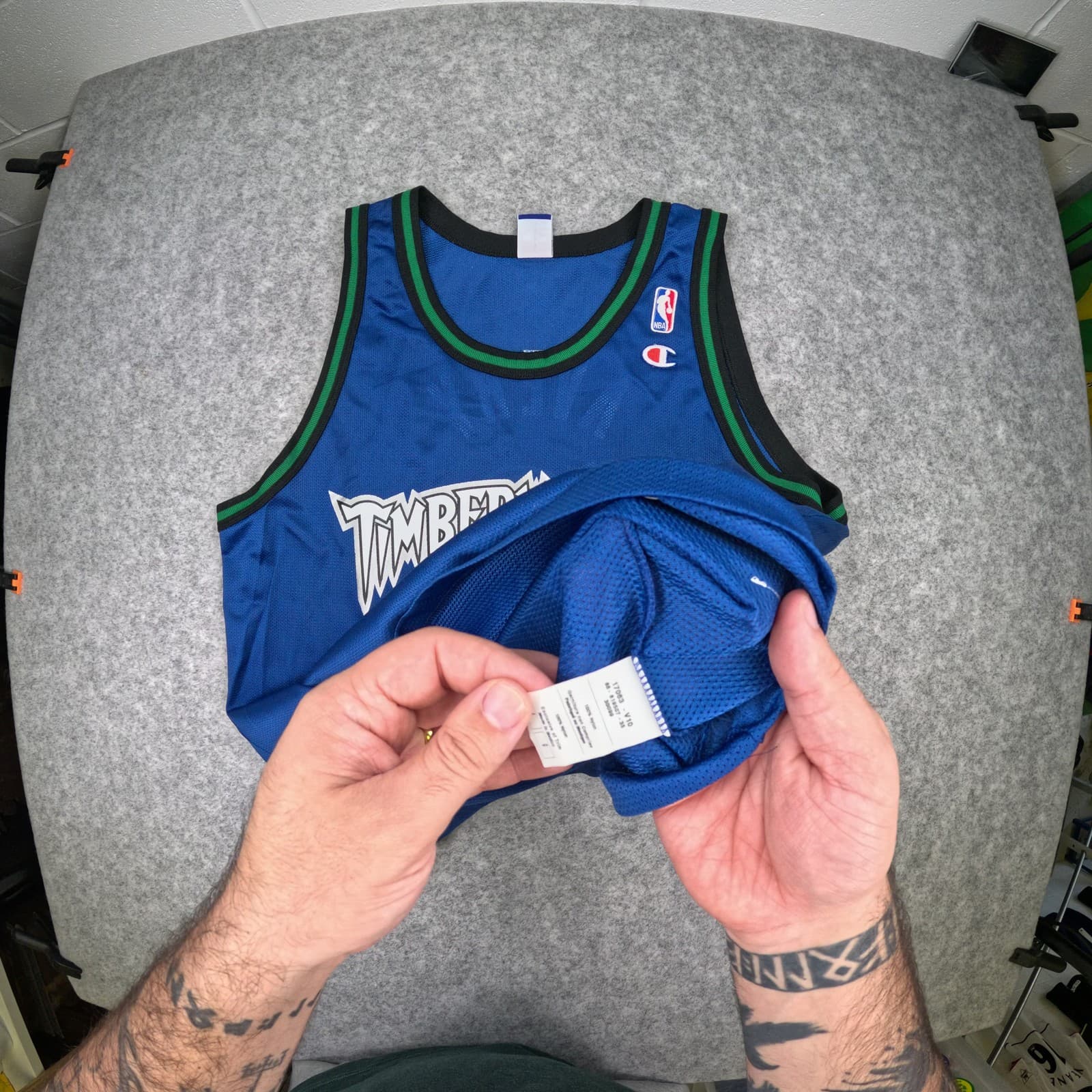 Minnesota Timberwolves Basketball Jersey Large Blue Champion Avery 3 Sleeveless photo 5