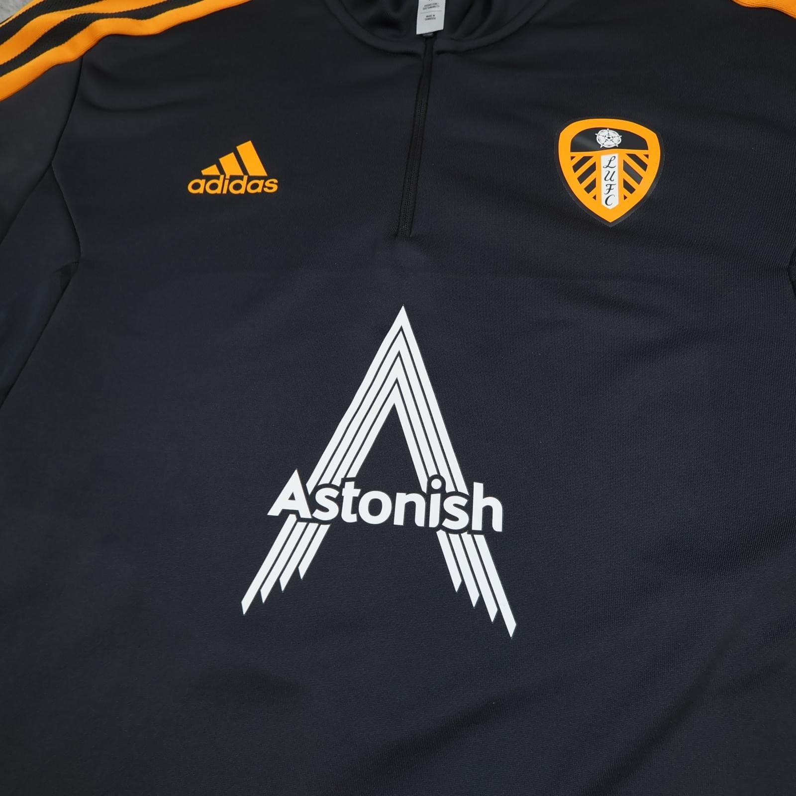 Leeds United Training Top Mens XL Black EPL Football Adidas Astonish 2022 2023 photo 2